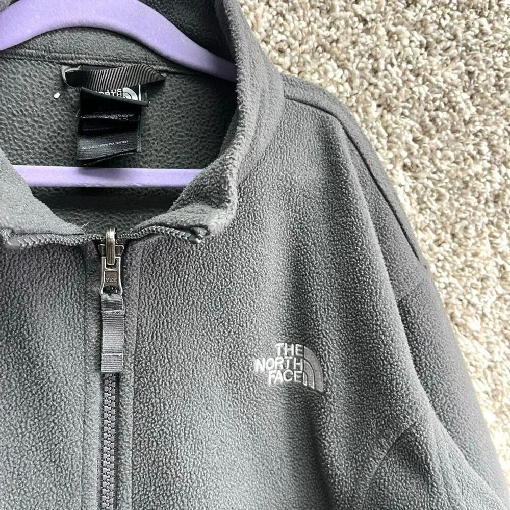 The North Face Jacket Boys Large 14-16 Gray‎ Fleece Zip Up